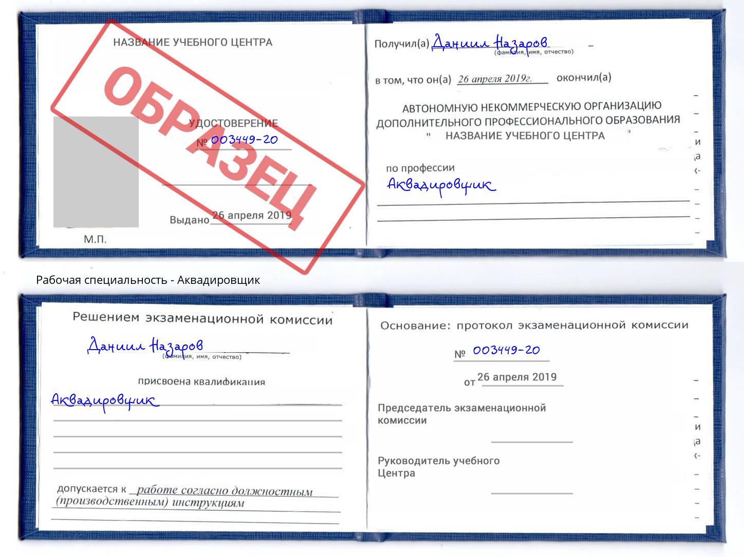 Аквадировщик Фрязино